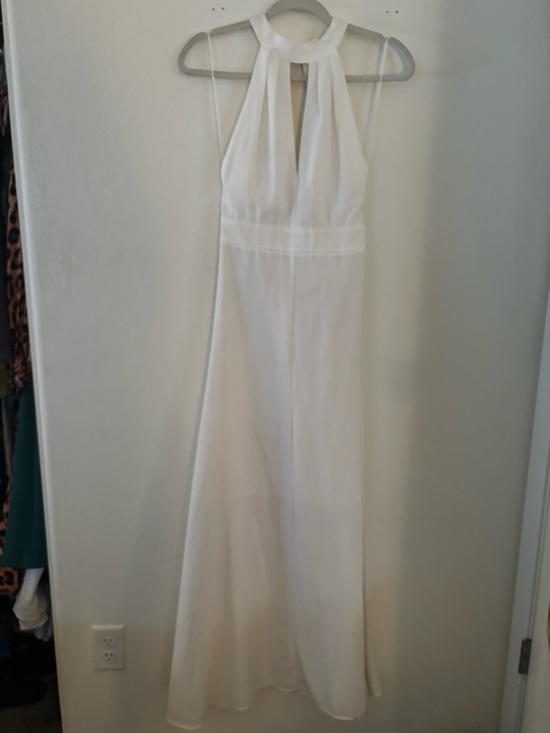 Cqbycq Dresses & Skirts - CQ by CQ White Halter Maxi Dress Small Open Back